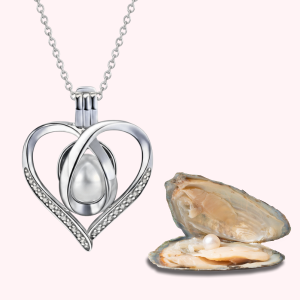 Mr. Pearl Herz Kette + Auster