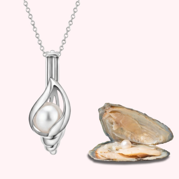 Mr. Pearl Muschel Kette + Auster